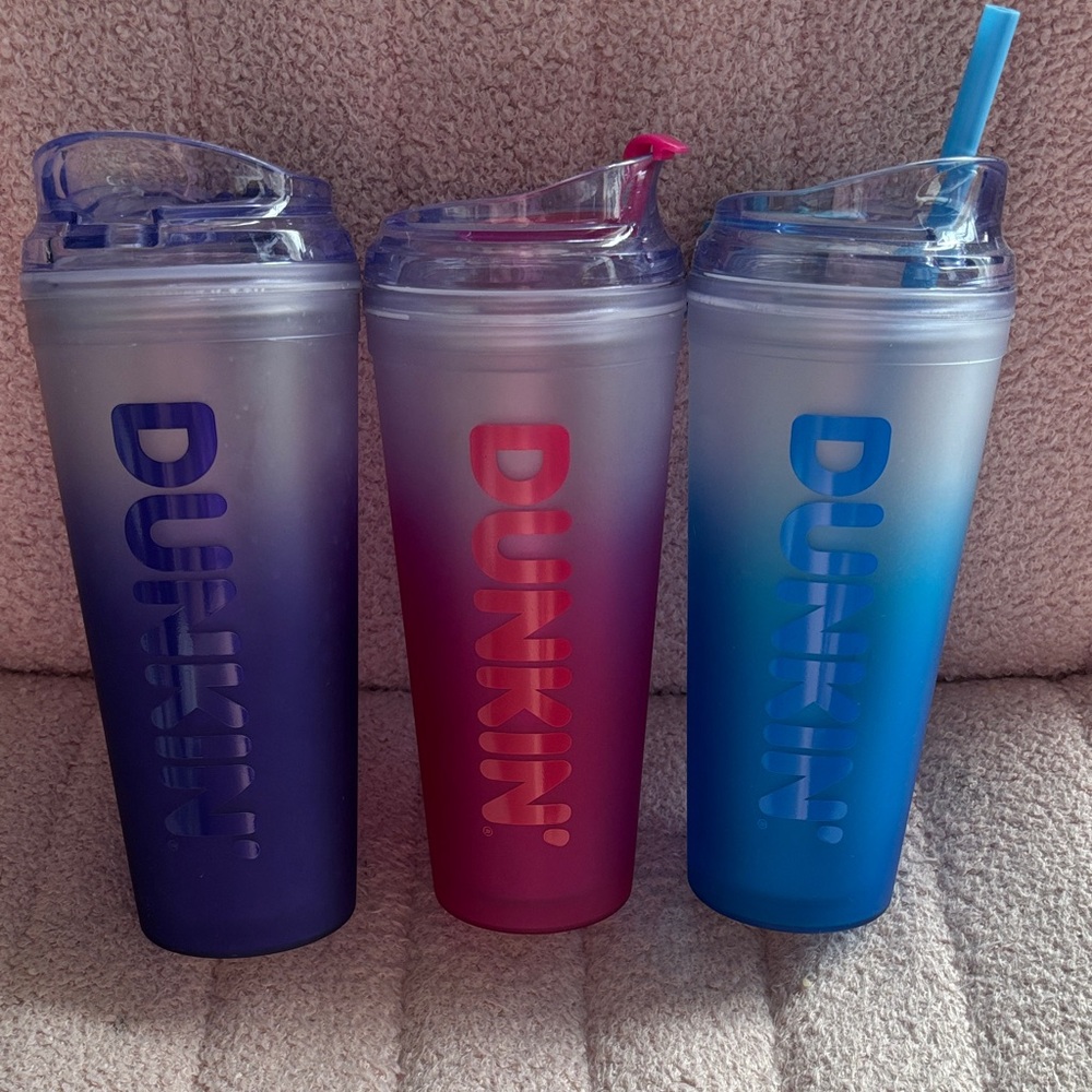 Dunkin' Gradient Tumbler Set - Purple, Pink, Blue